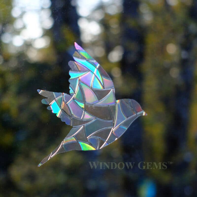 Window Gems - Wholesale Suncatcher - Bird Suncatcher Window Clings - Prismatic - Prevent Strikes3