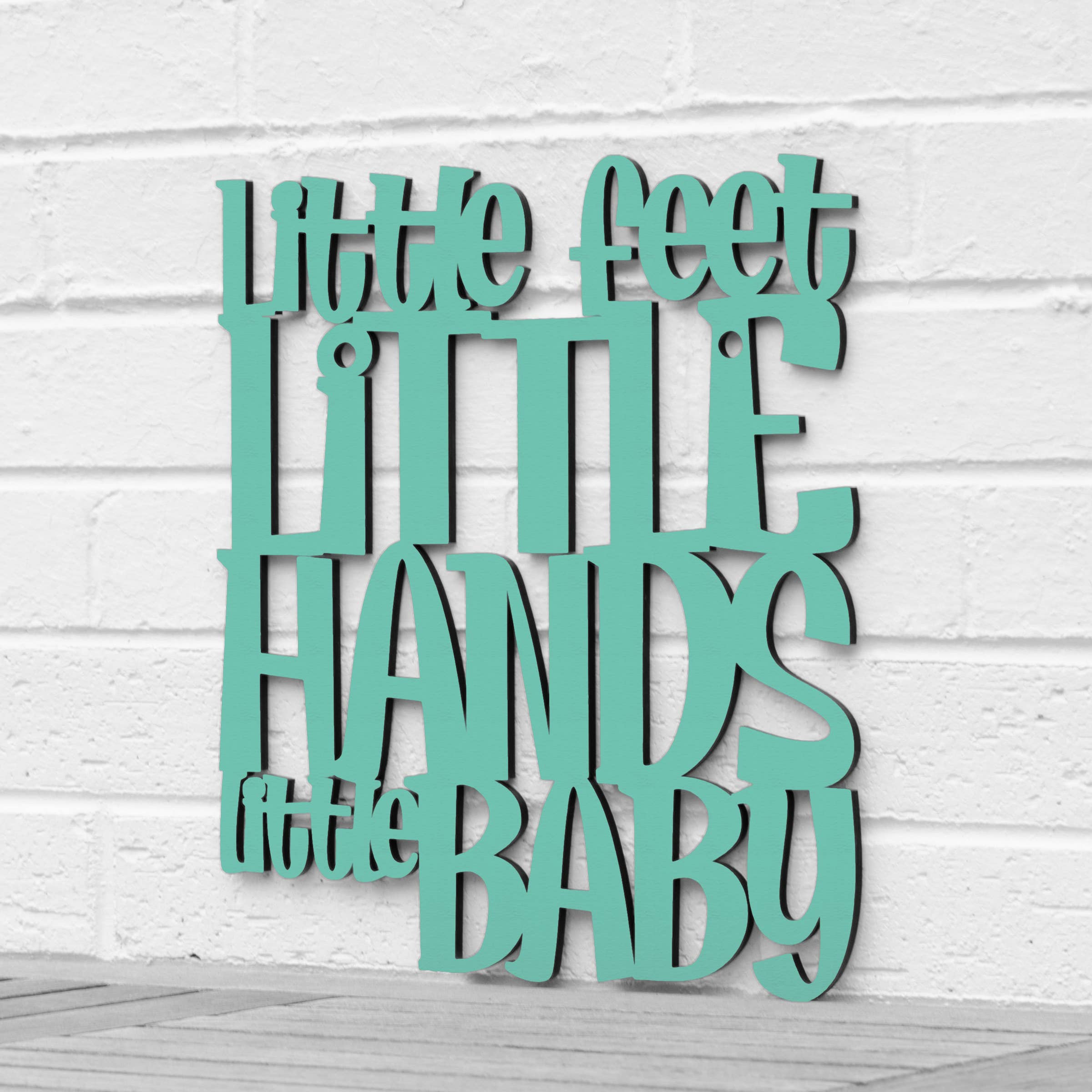 Spunky Fluff - Wholesale Wall Decor - Kids & Baby - Little Feet Little Hands Little Baby, Wood Nursery Decor2