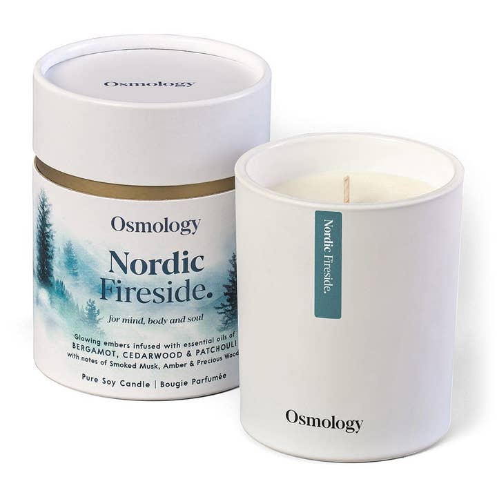 Osmology - Wholesale Jar/Filled Candle - Nordic Fireside Scented Candle - Smoked Musk Cedarwood and Patchouli