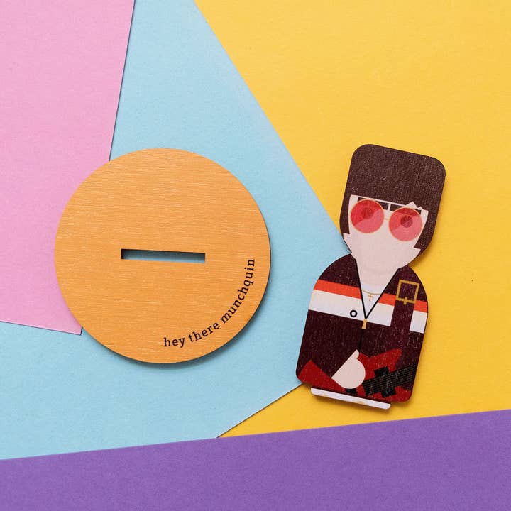 Noel Gallagher - Little Icon Desk Buddy - cute wooden standee for wholesale by Hey There Munchquin