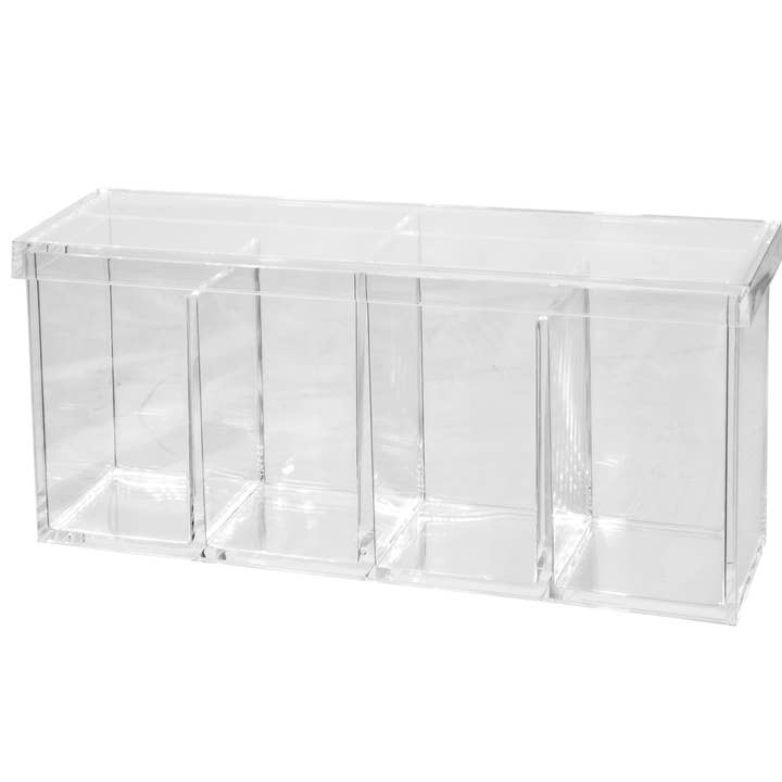 Porta oggetti in acrilico con coperchio, vuoto, 22 x 7 x 10 cm per la vendita all'ingrosso da parte di Fantasia R. Espig KG