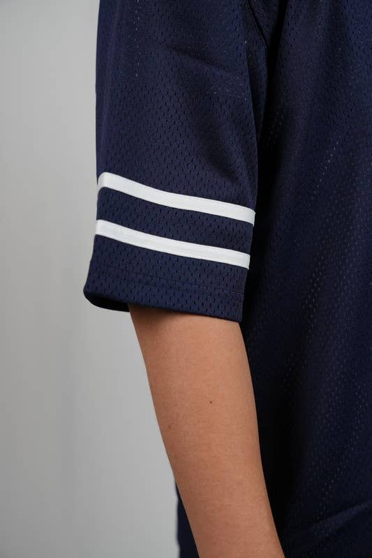 Lime Tree Clothing Inc. - Wholesale T-shirt – men's - Men’s Heavyweight Mesh Football Jersey w/ Stripe XS-2XL21