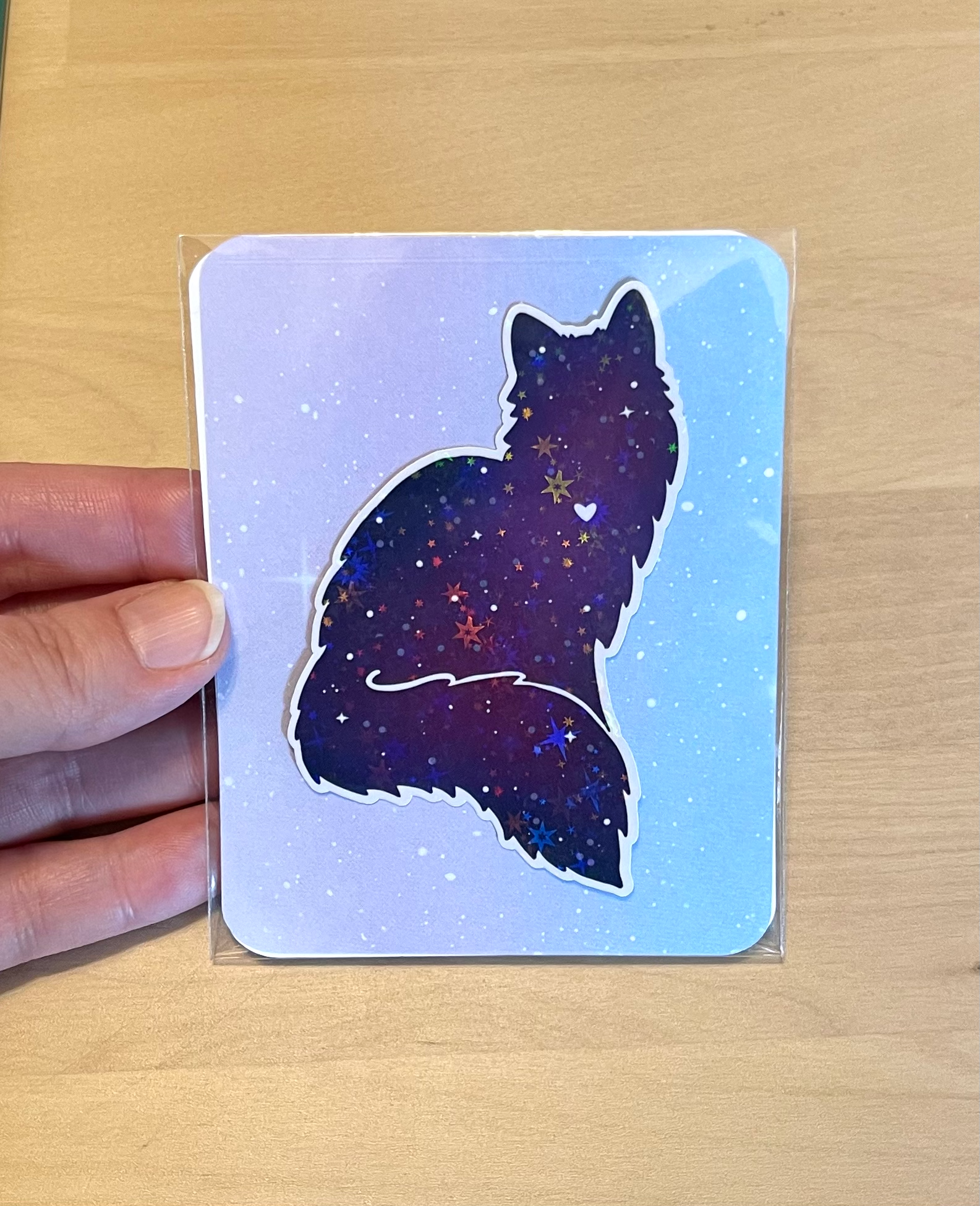 Jaycat Designs – Großhandel Aufkleber – Holographischer Galaxy Cat Vinyl-Aufkleber3