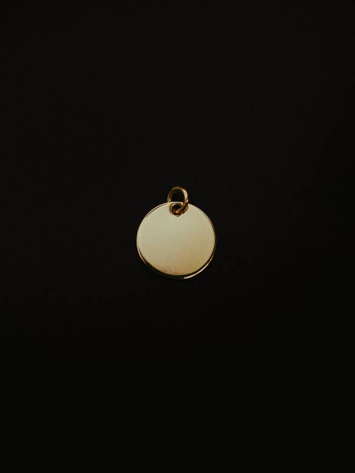 Medallion Charm Pendant, 14K Gold Fill for wholesale by Hannah Naomi