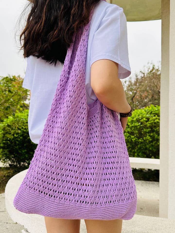 CWAB4577_TOTE KNIT HOLLOW WOVEN SHOULDER BAG for wholesale by NINEXIS