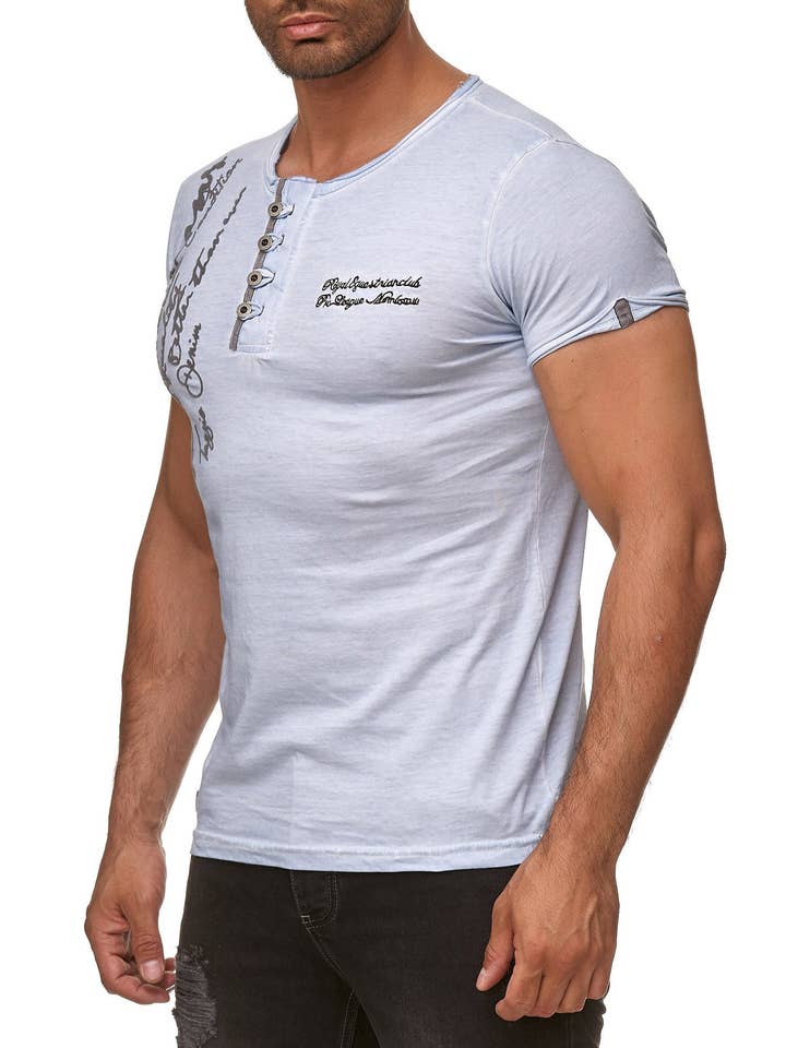 Tazzio – wholesale T-shirt – men's – Tazzio 4050-1 Men's Oil-Washed T-Shirt