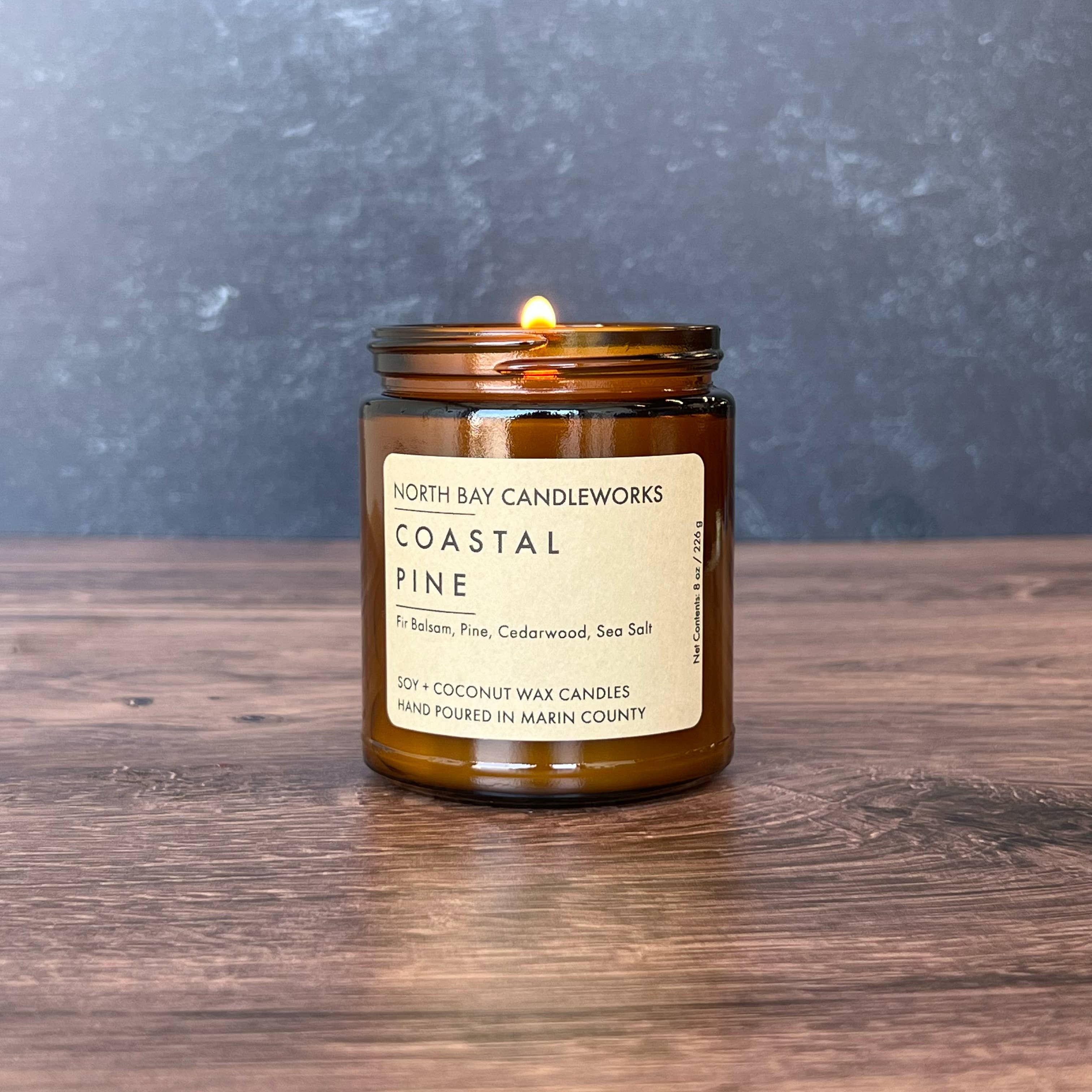 North Bay Candleworks - Wholesale Jar/Filled Candle - Coastal Pine (Standard Size, 8 oz)