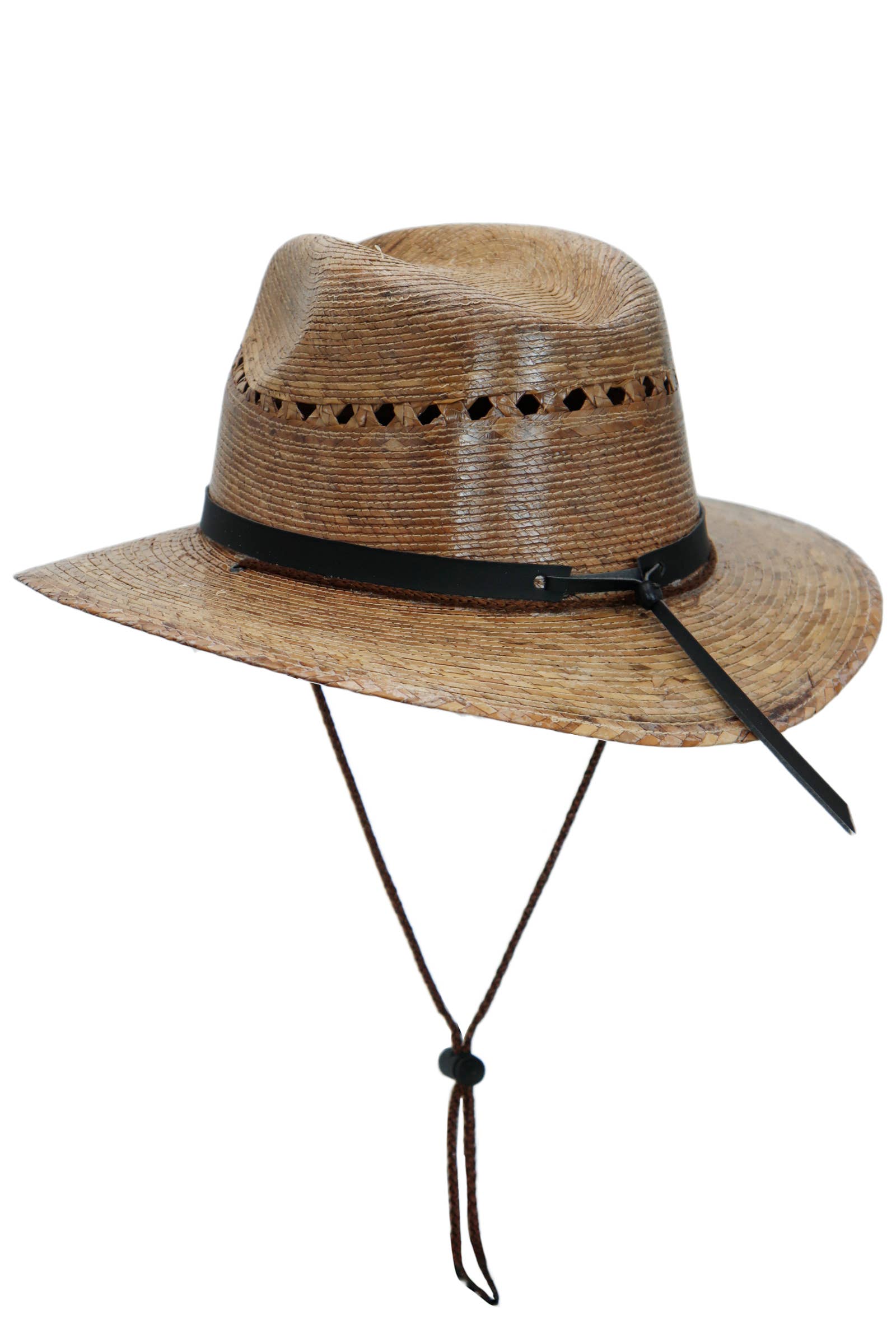 Cap Zone - Wholesale Straw Hat - Women's - Youths Tycoon Flat Palm Straw Lifeguard Hat - Vent6