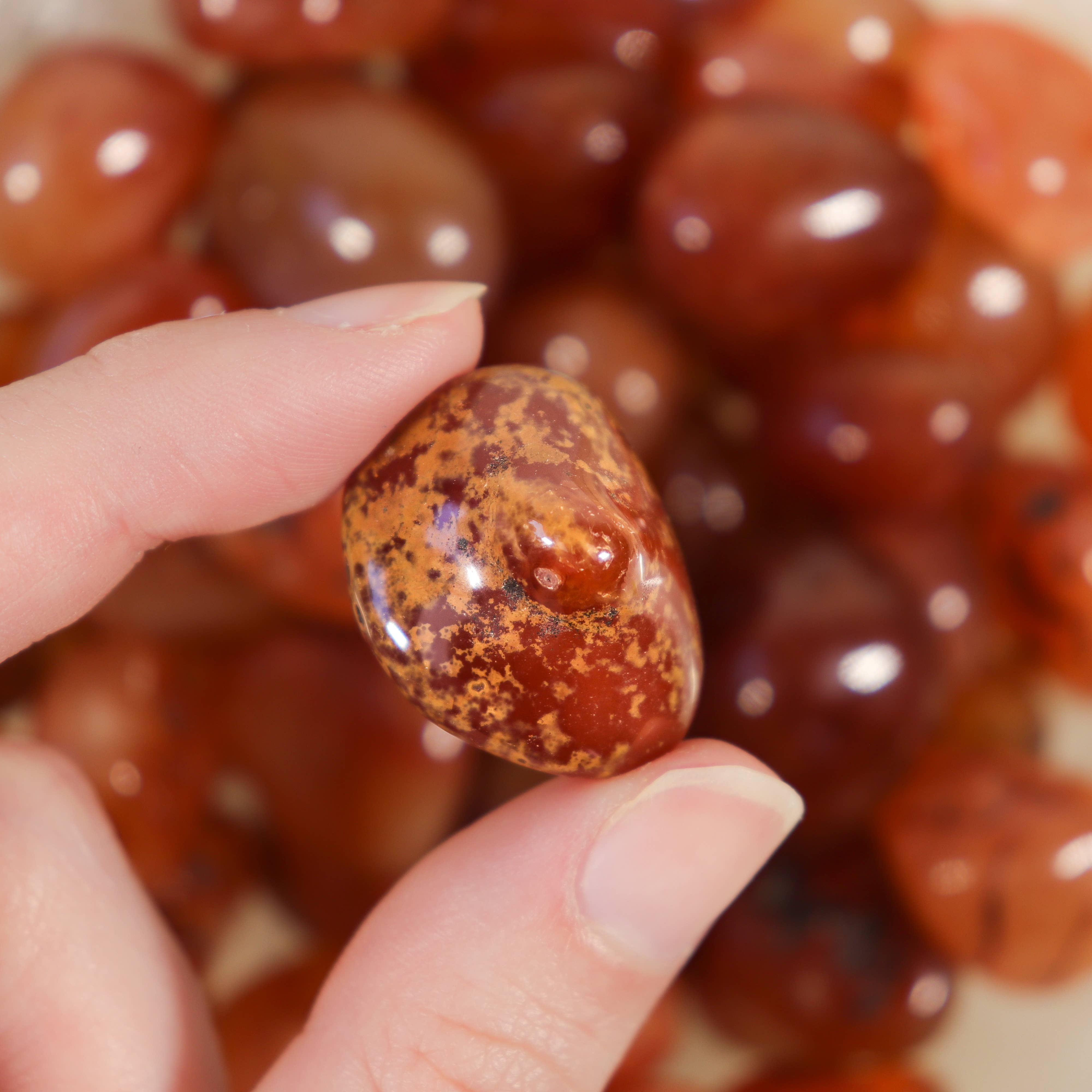 Natures Artifacts Inc - Wholesale Spiritual Stone/Crystal - 1 lb. Carnelian Tumbled Stones (Grade A)7