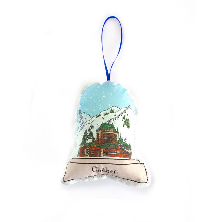 Quebec city, snow globe ornament for wholesale by Creationzbycatherine Catherine