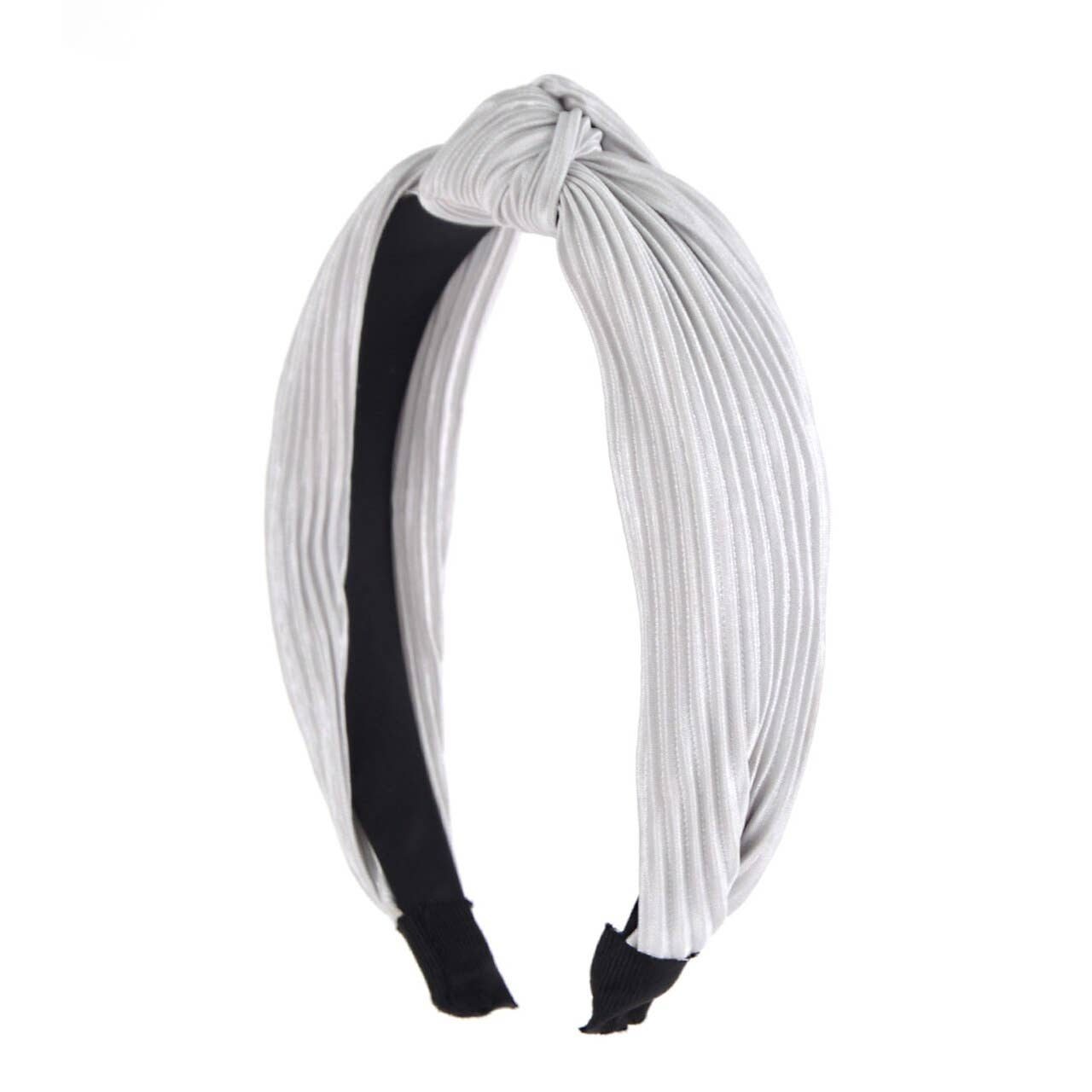 Selini New York - Wholesale Fashion Headband - Women's - Pleated Solid "C" Shaped Head Band3