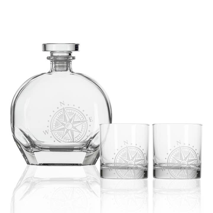 Compass Star 3-delad presentuppsättning | Whiskykaraff och stenar för wholesale av Rolf Glass