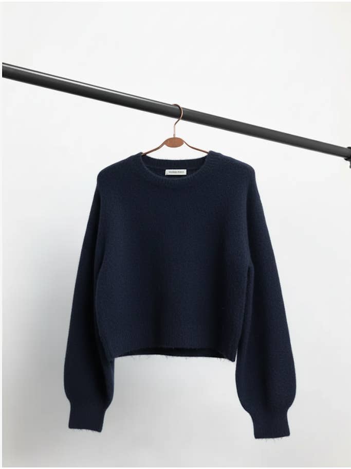 Newbury Kustom - Wholesale Knit Sweater - Women's - 11310-Slightly Cropped Soft Solid Knit Sweater23
