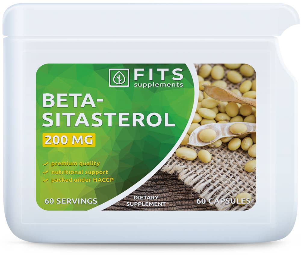 FITS – Suplemento/vitamina oral por atacado – Esteróis Vegetais de Beta-Sitosterol 200mg 60 cápsulas