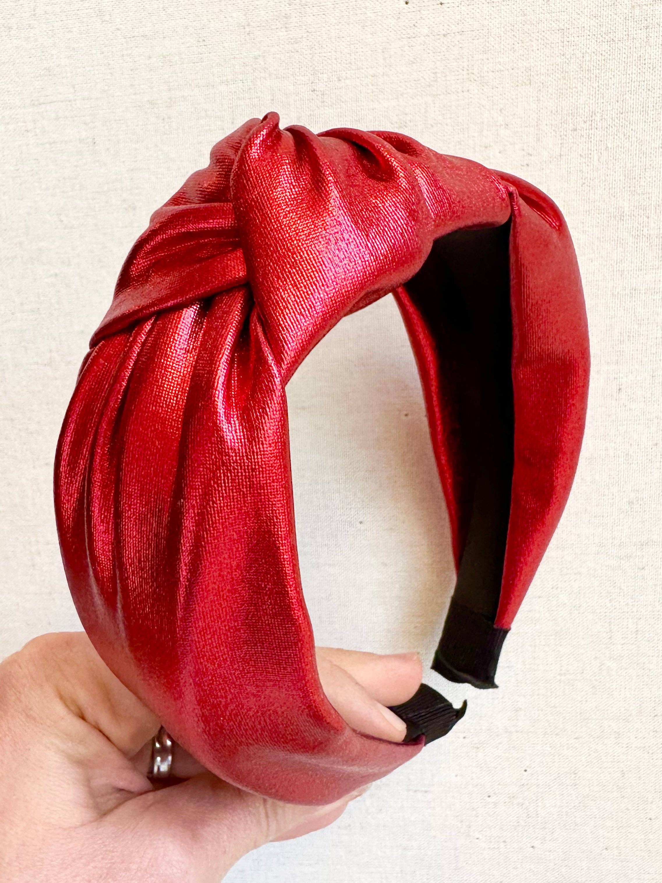 Sandy + Rizzo - Wholesale Fashion Headband - Women's - Red Metallic Headband2