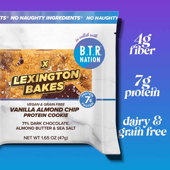 Vanilla Almond Choc Chip Protein Cookies • 6 Pack for wholesale by LEXINGTON BAKES
