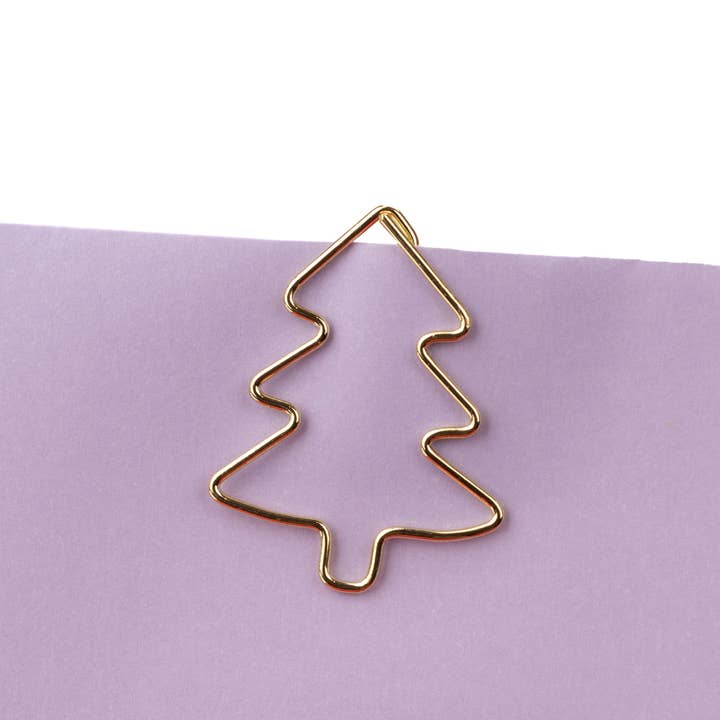 liebevoll verpackt - Wholesale Paperclip - Clips Gold Christmas, reindeer, gift, fir tree, star