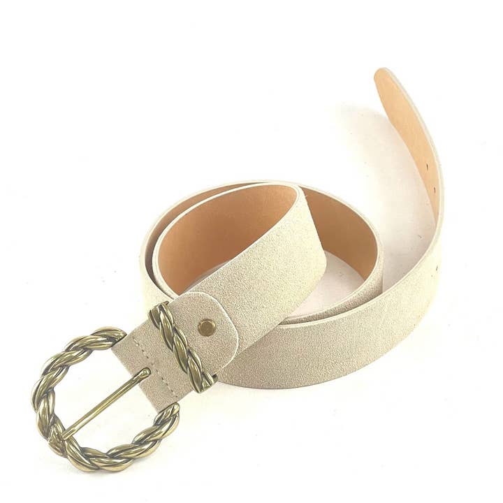 Ceinture en cuir suédé avec boucle DESIRES pour la vente par MILANO AMOUR