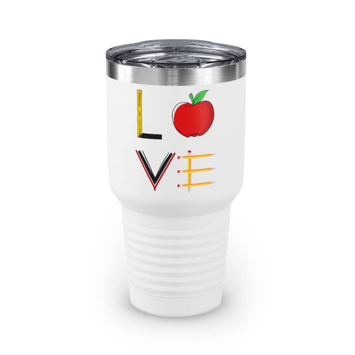 30oz Tumbler Stainless Steel Colors Funny Teachers Appreciation Love Illustration Books Teacher Novelty Supportive for wholesale by Teegarb LLC