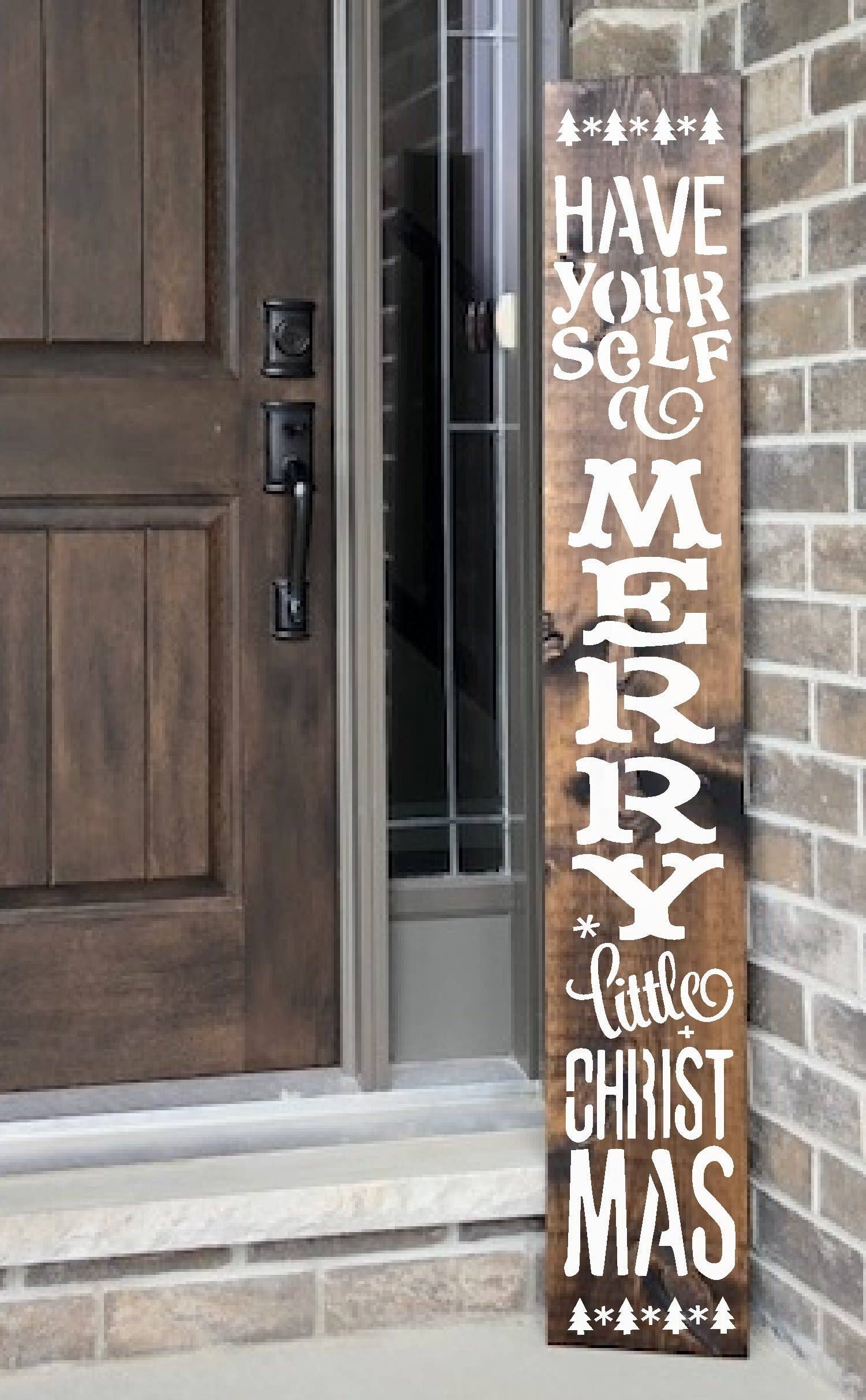 Barn Star Painting - Wholesale Stencil/Craft Die - Have Yourself A Merry Little Christmas Porch Stencil1