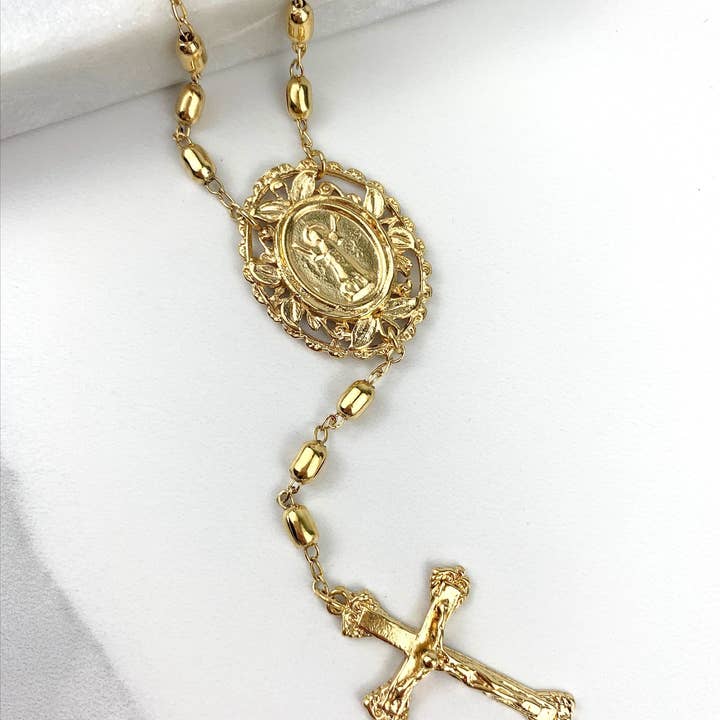 Luxus Accessories - Wholesale Prayer Beads Necklace - 18k Gold Filled Beaded Divine Child Rosary2