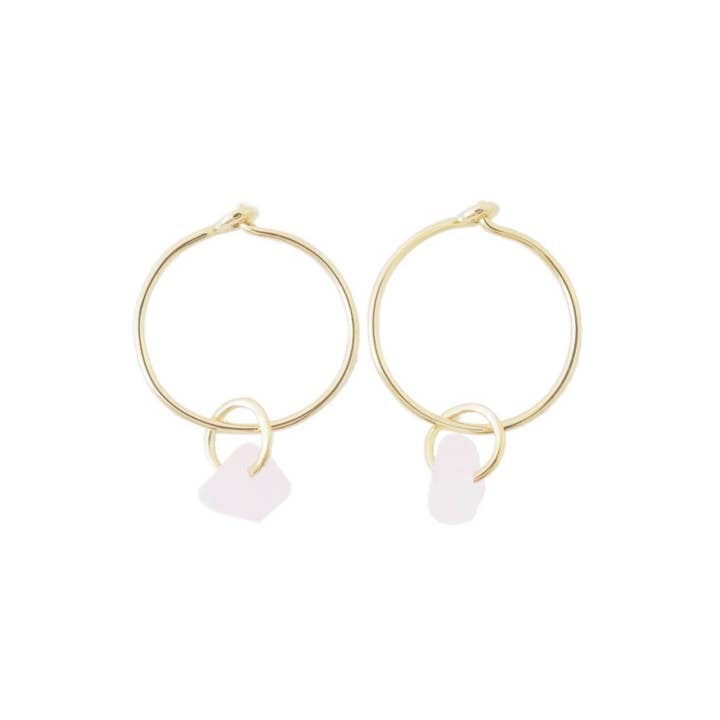 Honeycat Jewelry - Wholesale Dangle Earrings - Green Jade - Wishing Crystal Hoop Earrings5