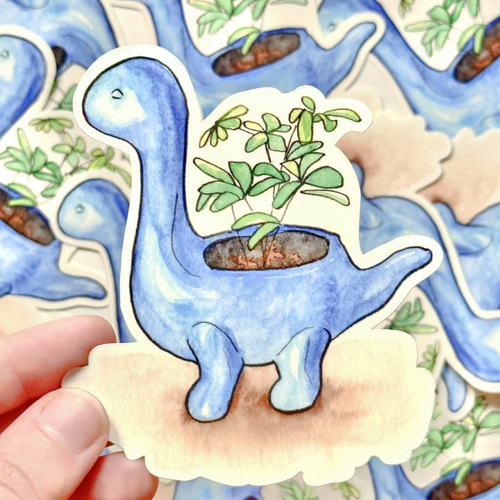 Autocolante de Vinil Dino Azul por atacado de Fiber & Brimstone