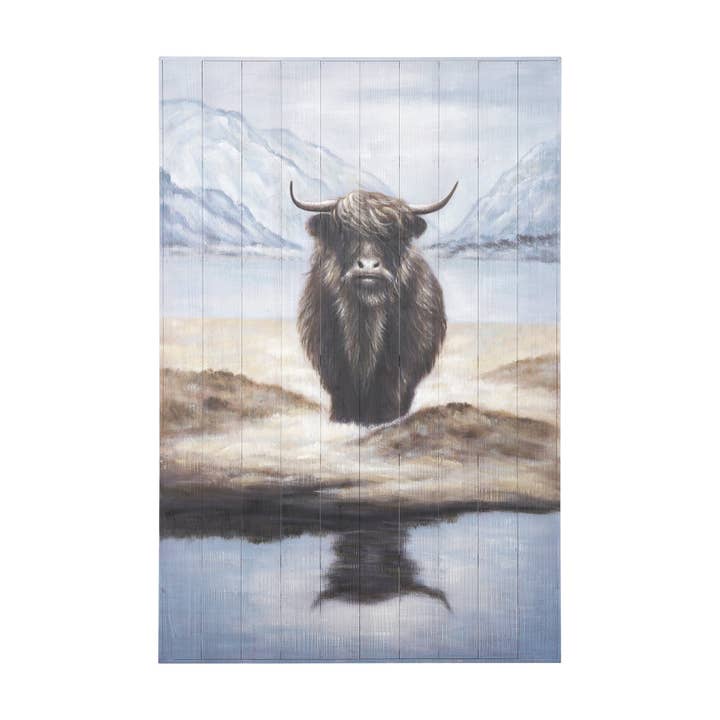 Dipinto su Tela Senza Cornice di Bue Selvaggio Distressed per la vendita all'ingrosso da parte di HomeRoots