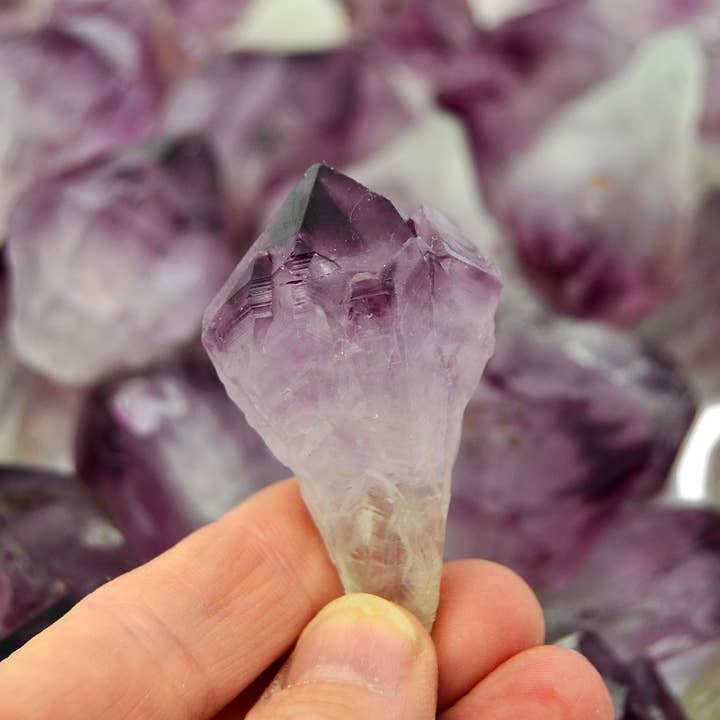 Extra Quality Raw Amethyst Point (50mm - 70mm) for wholesale by Kaia & Crystals