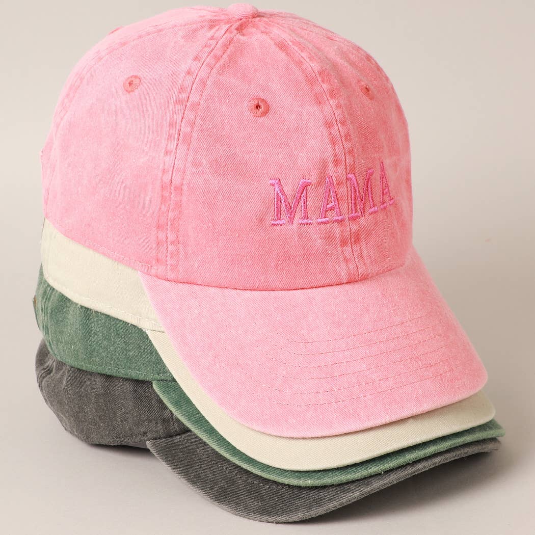 Fashion City - Wholesale Baseball Cap - Women's - MAMA Embroidered Cotton Baseball Cap9
