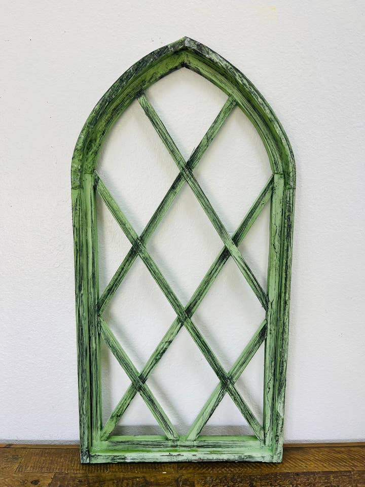Arche cathédrale en bois de 34 po, vert clair - G-2 pour la vente par Rustic Farm
