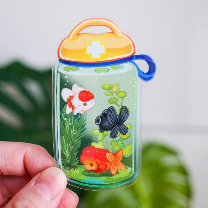 Thousand Skies - Wholesale Sticker - Vinyl Sticker (Transparent) First Splash Kit - Goldfish0