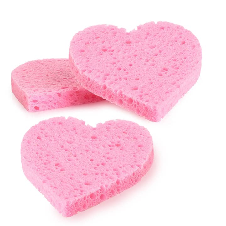 Premium 3 Pack Heart Shaped Sponge | MinxNY for wholesale by MinxNY