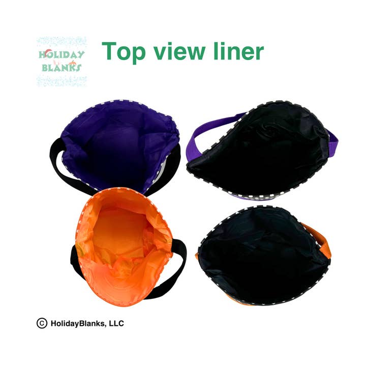 Holiday Blanks - Wholesale Basket - Halloween Dark Small Dot design Basket Embroidery Blanks3