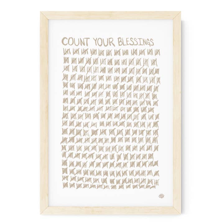 Count Your Blessings Art Print "Sand" for wholesale by Matthew Allen Art