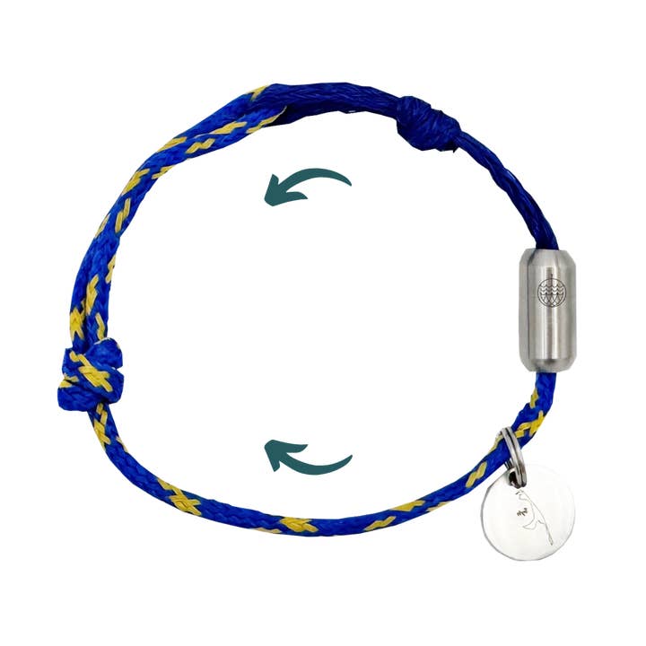 Bracciale Isola Sylt II in rete da pesca - regolabile in dimensioni per la vendita all'ingrosso da parte di BRACENET