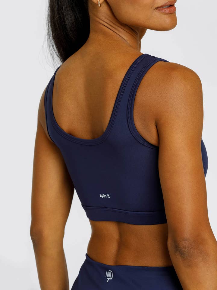 Spin-It - Wholesale Sports Bra - Women's - BARB MEDIUM SUPPORT SPORTS BRA - NAVY BLUE3
