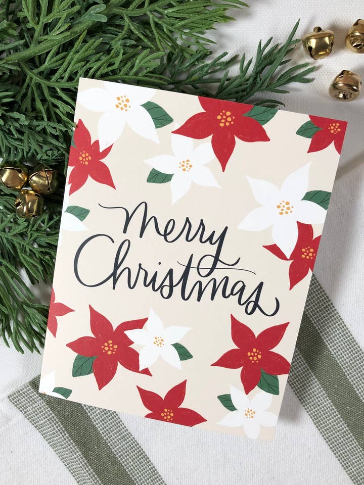 Merry Christmas Greeting Card for wholesale by Brooke Nicole Designs