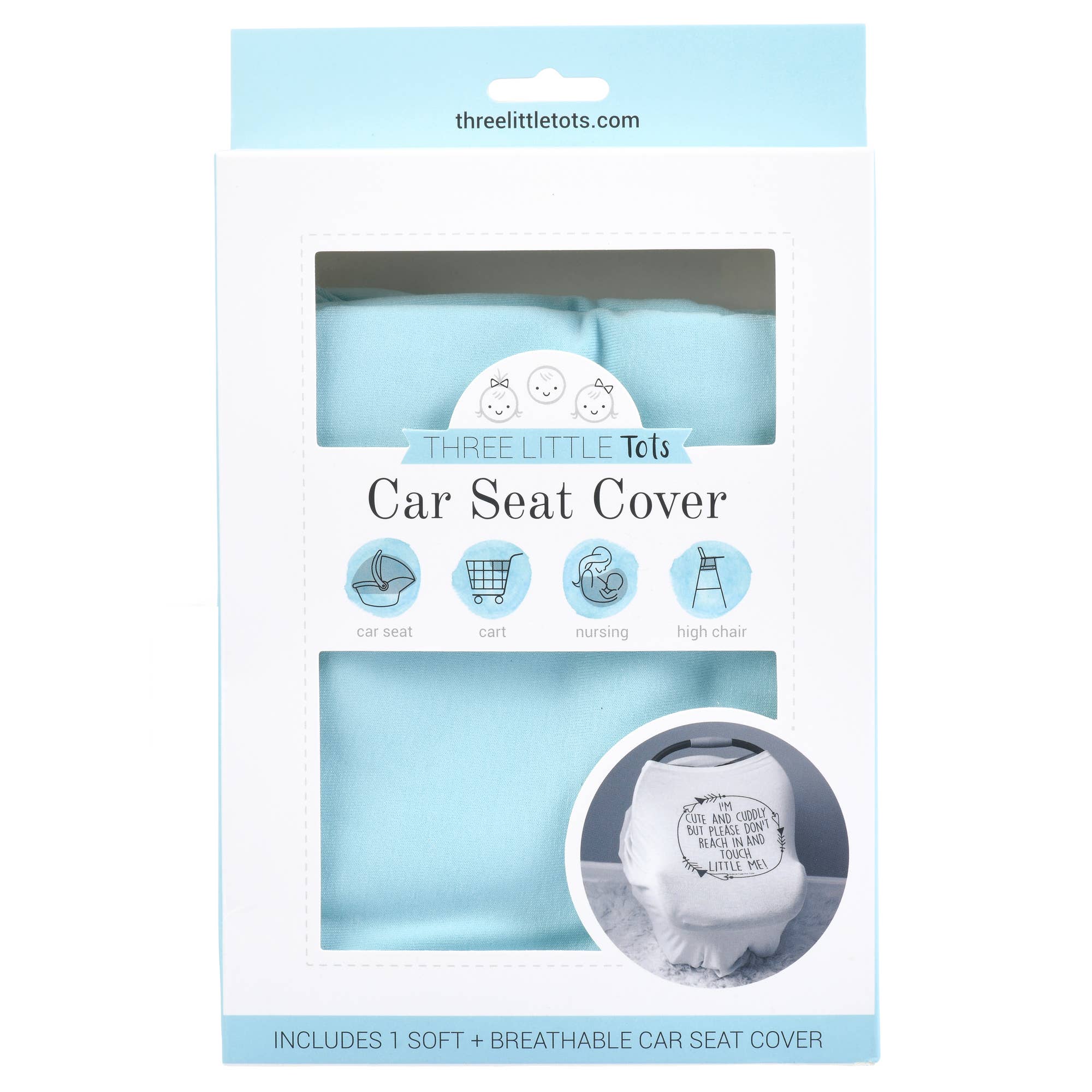 Three Little Tots - Wholesale Car Seat Cover - Kids & Baby - Blue Car Seat Cover6