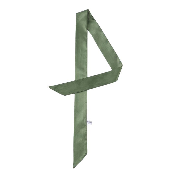 Twilly Satin Olivgrün für den Großhandel von Emilie collection