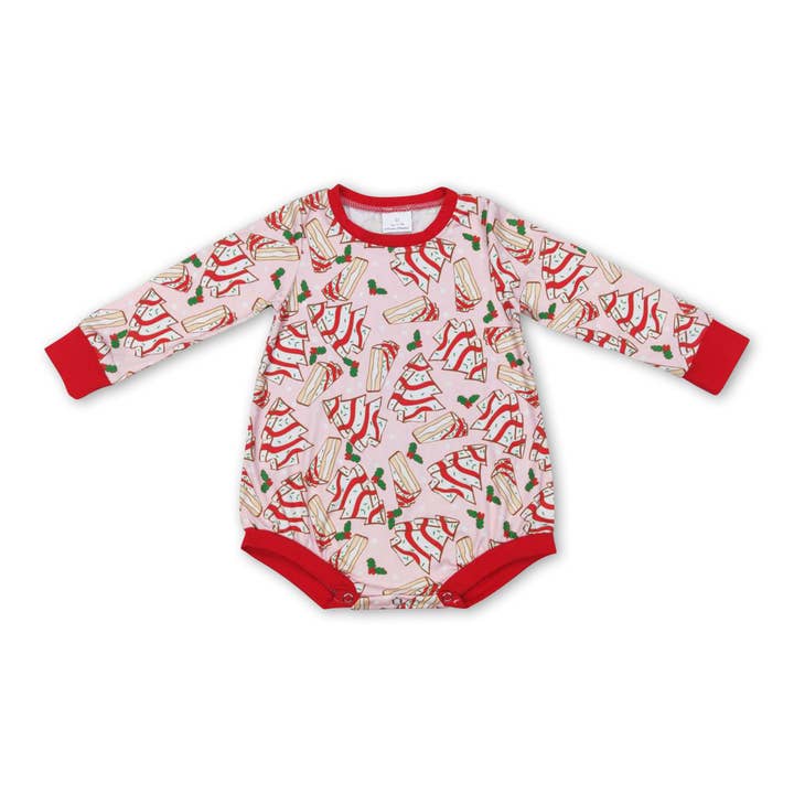 'Tis the season long sleeves baby girls Christmas romper for wholesale by Yawoo Garments