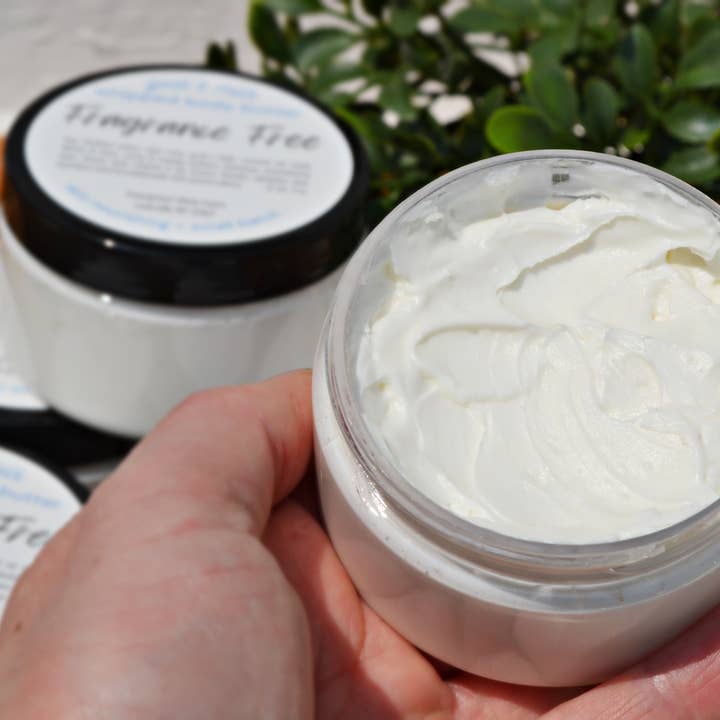 Evergreen View Farm - Wholesale Body balm/butter - Whipped Body Butter Fragrance Free Unscented Goat Milk Honey3