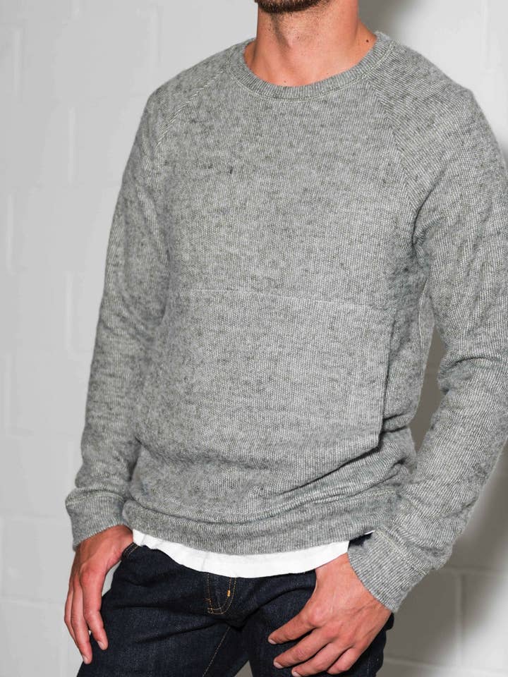 Mika Jaymes - Wholesale Sweatshirt – Men's - Men's Soft Knit Melange Kangaroo Pocket Pullover Sweater12