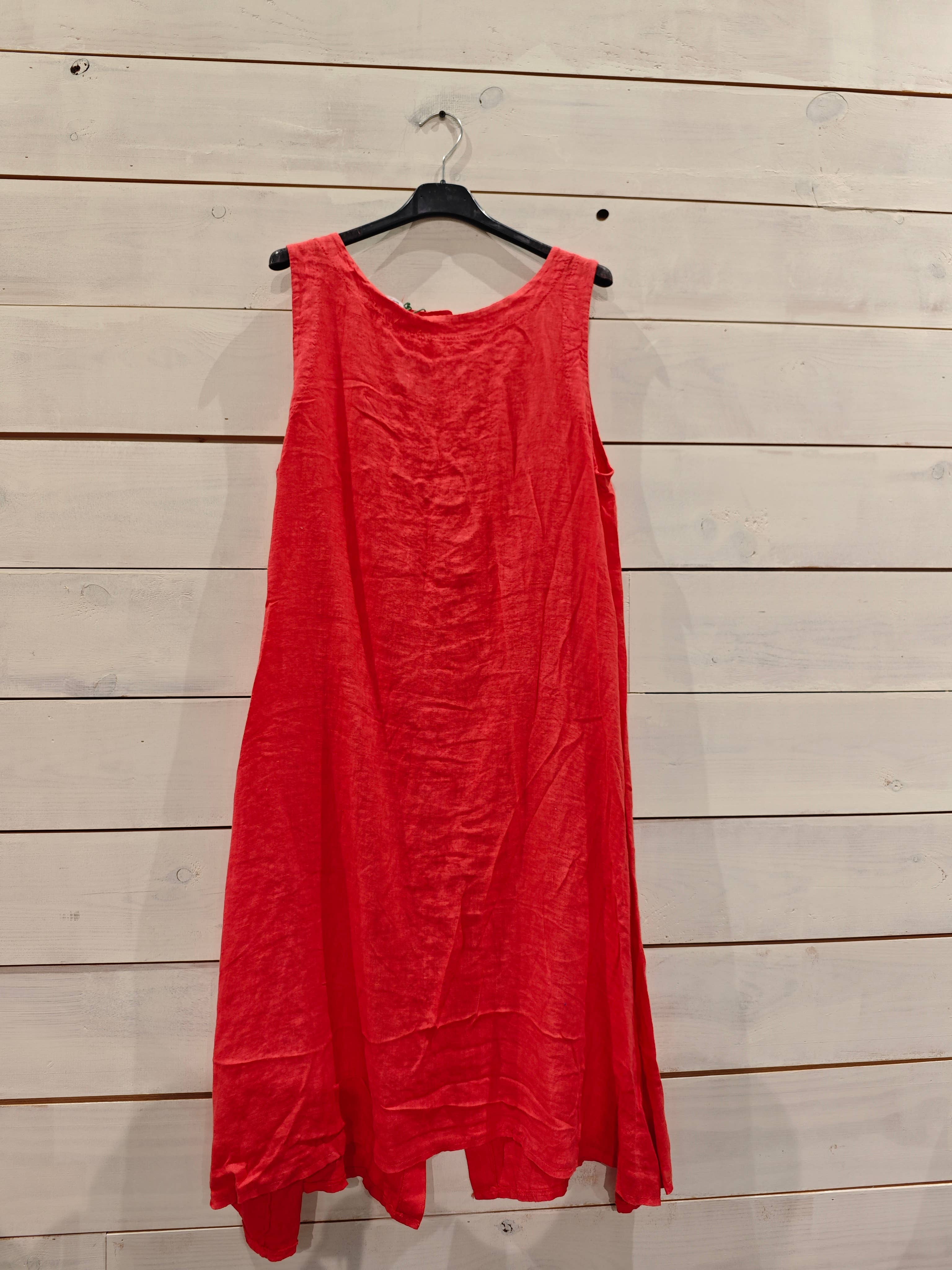 Linos y Textiles – wholesale Dress – Women's – REF 29306 SHORT SLEEVE DRESS SISA LINEN 100%16