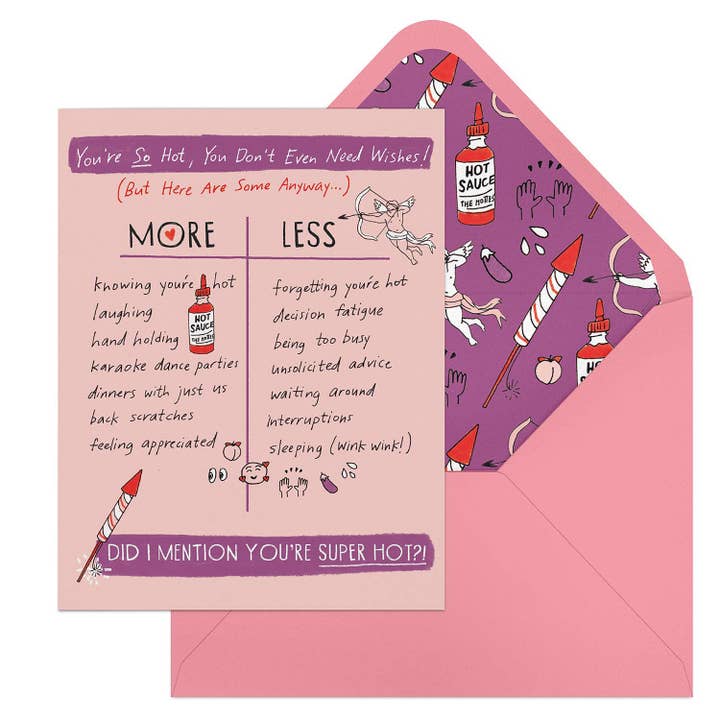 Julia Rothman Love More/Less Greeting Cards for wholesale by Hachette Book Group