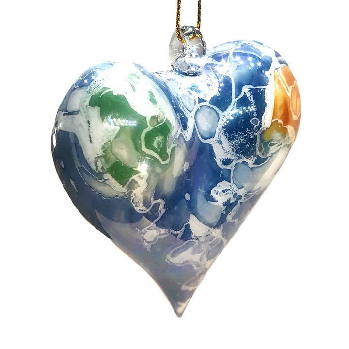 Corazón de Mármol FIGM600BL para venta al por mayor de Unique Glass Ornaments
