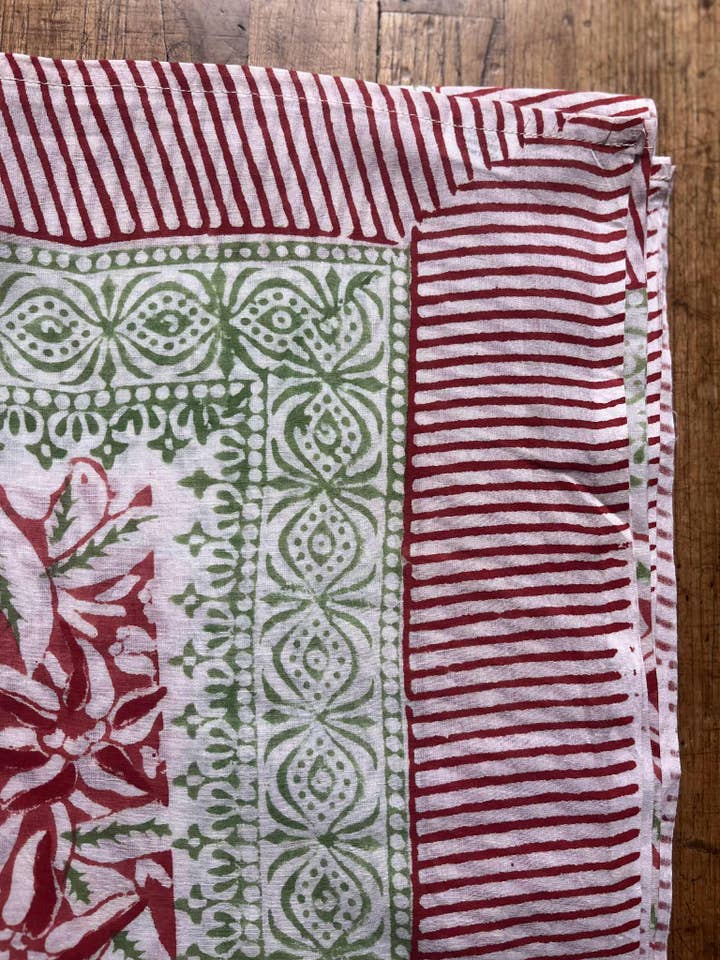 Scarf, Block Print Sarong - ET120 - 100% Cotton (100x180cm) for wholesale by Kirei