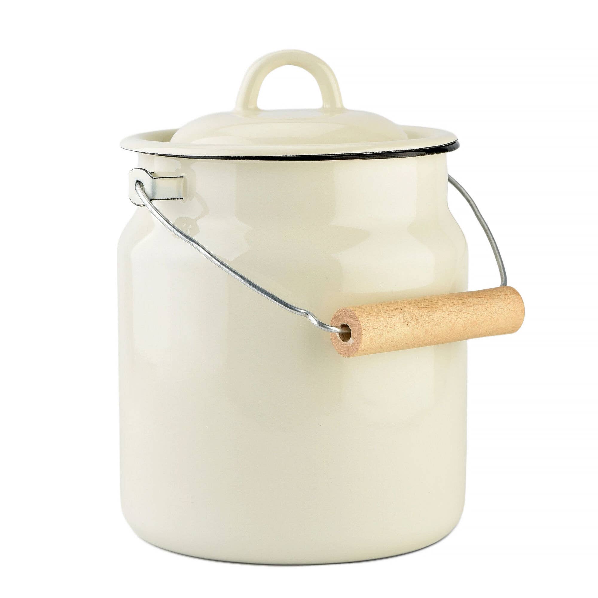 STP - Wholesale Jar - Vintage Style Enamel Milk Can with Lid 3.5-qt12