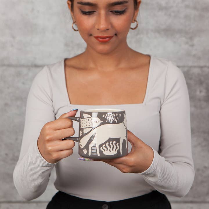 Danica Studio - Wholesale Coffee Mug - Danica Studio Timber Imprint Ceramic Mugs 14 oz