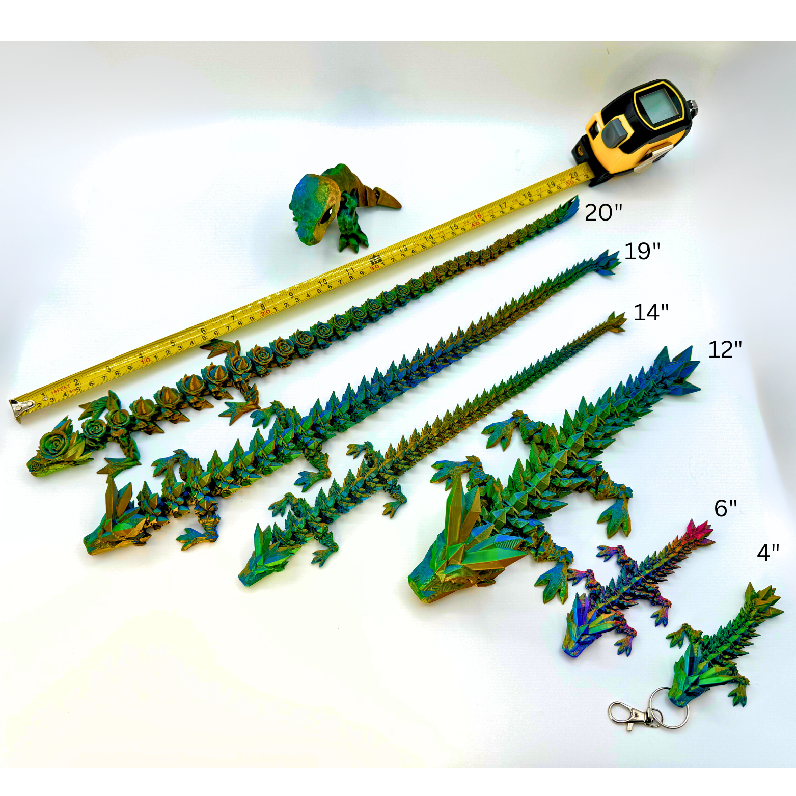 Dragon Fidgets - Wholesale Fidget Toy - Kids - 19IN Crystal Dragon Fidget Toy Decor, 3D Printed11